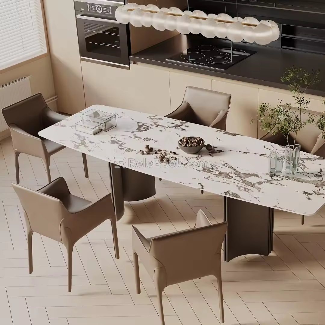 Modern table combination 3d model