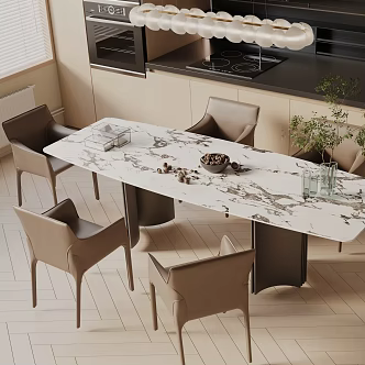 Modern table combination 3d model