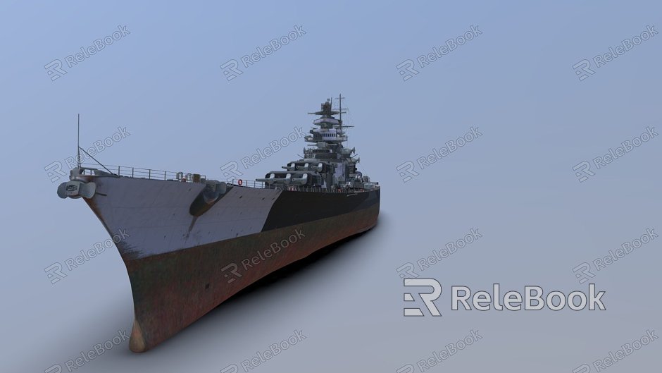 modern warship battleship destroyer model