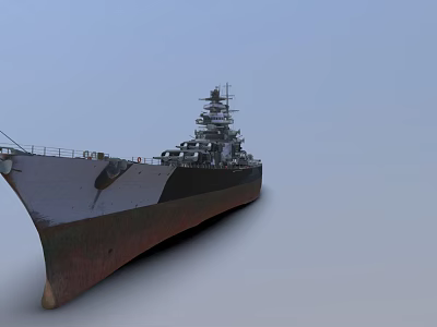 Vintage Warship Exterior Design With Classic Hull Details And Naval Architecture Features 3d model