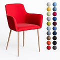 Quadrifoglio modern single chair 3d model