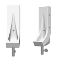 White Ceramic Urinal With Modern Sleek Design And Floor Standing Installation For Bathroom