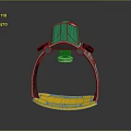 Professional Industrial Equipment With Green Top Yellow Base Gray Ring Structure And Black Handles