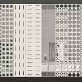 Modern Indoor Room Divider With Various White Patterned Partition Designs 3d model