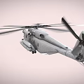 Military Gray Helicopter With Multi Rotor System And Detailed Fuselage Design