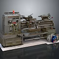 Industrial Metalworking Lathe Machine With Control Panel Chuck And Tool Rest