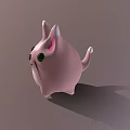 Cute Pink Cat Shaped Decorative Ornament Set for Home Interior Decoration