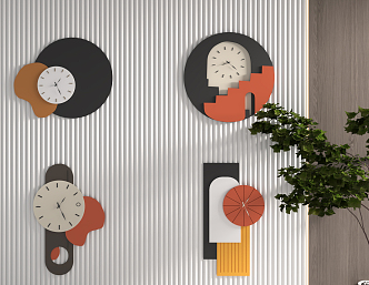 Modern clock wall decoration clock 3d model