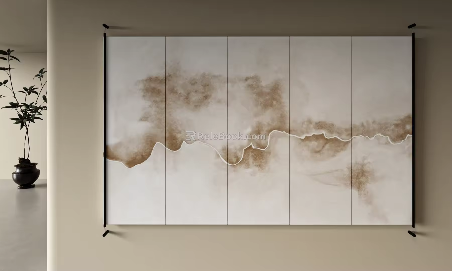 Abstract painting texture painting high-end art frameless painting creative abstract painting 3d model