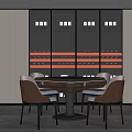 Modern Chess and Card Room Hong Kong-style Chess and Card Room Mahjong Room Mahjong Table Combination Mahjong Hall 3d model
