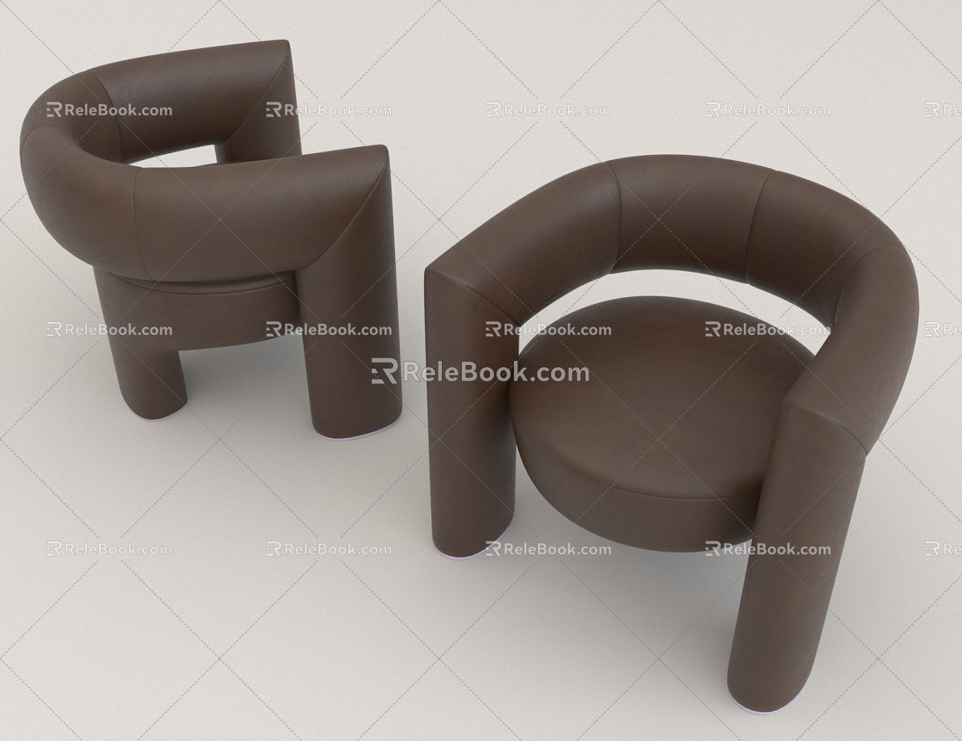 Leisure Chair Leather 3d model