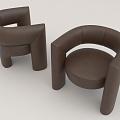 Leisure Chair Leather 3d model