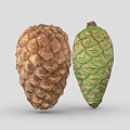 Two Distinct Fruit Inspired Cones In Different Colors