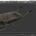 Small cart soil cart construction site small cart single-wheeled cart cart single-wheeled cart low face number low model simple model game video level super realistic 3d model