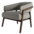 Modern Cream Fabric Upholstered Solid Wood Frame Leisure Armchair For Cozy Home Living Room