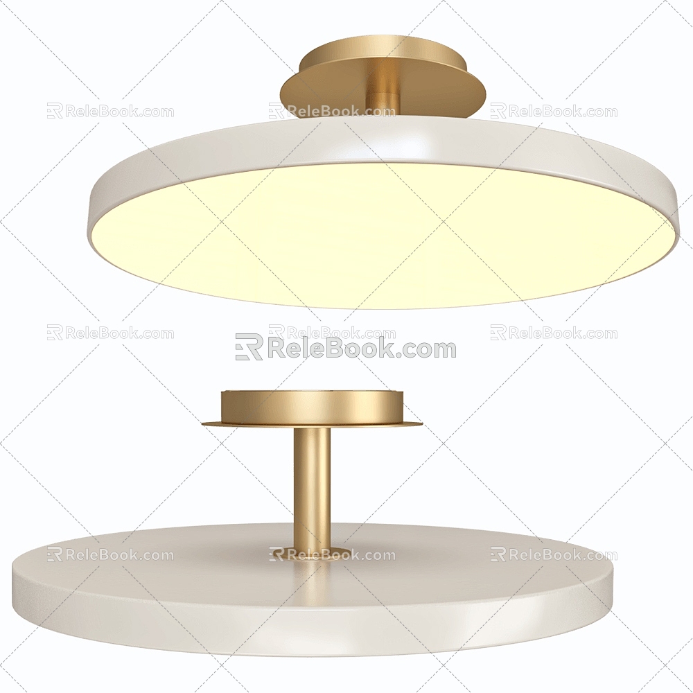 Modern metal ceiling lamp 3d model