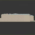 Modern Architectural Model With Glass Roofs Symmetrical Structure And Light Exterior Design