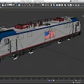 High-speed train train Siemens ACS64 electric locomotive low face number low model simple model game sub-era film and television level realistic high precision 3d model