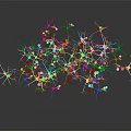 Advanced Medical Device with 3D Detailed Blue Neuronal Network Structure for Neurological Studies