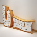 Post-modern bucket cabinet modeling cabinet 3d model