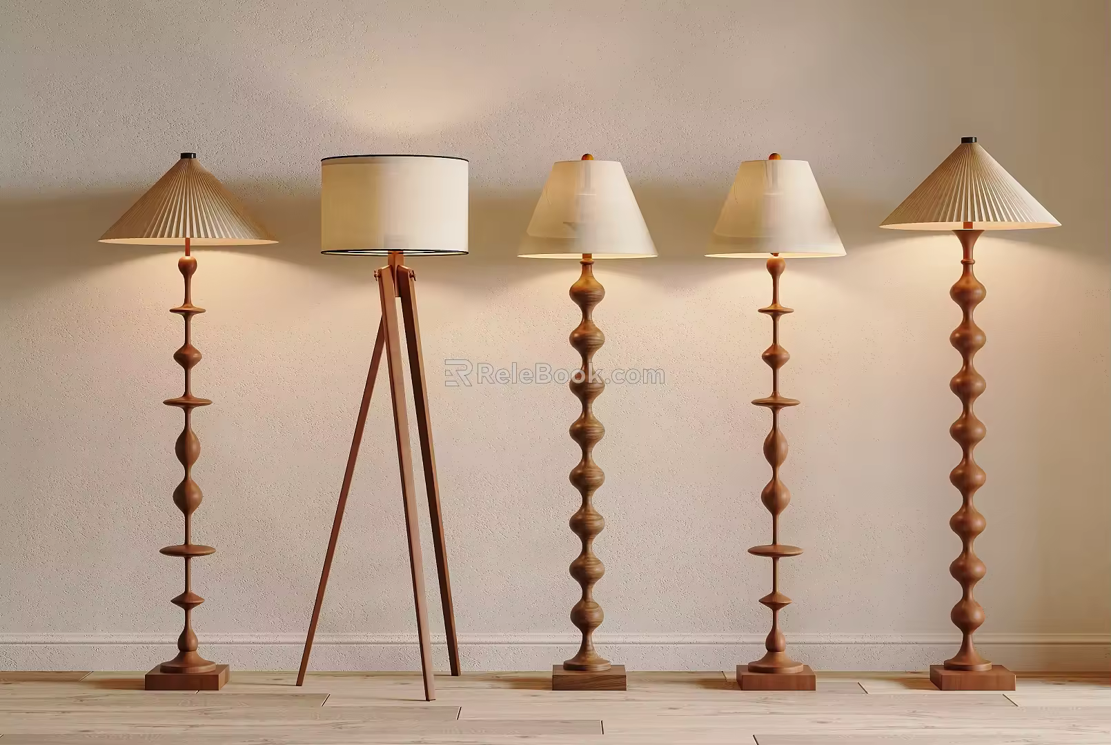 Ancient Style Floor Lamp 3d model