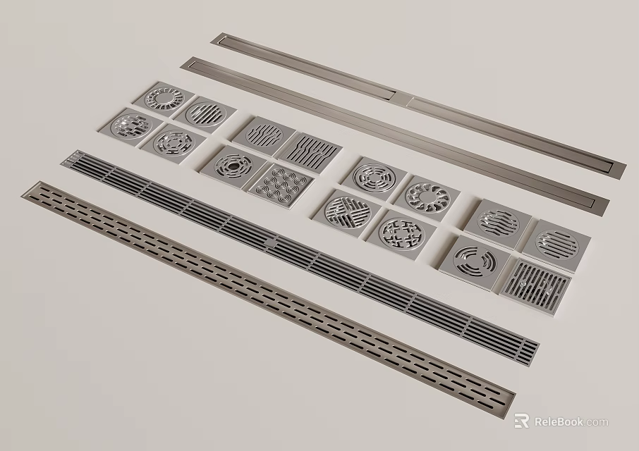 Hardware Tools Metal Grilles With Various Designs And Multiple Sizes For Ventilation 3d model