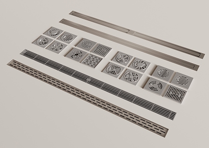 modern floor drain 3d model