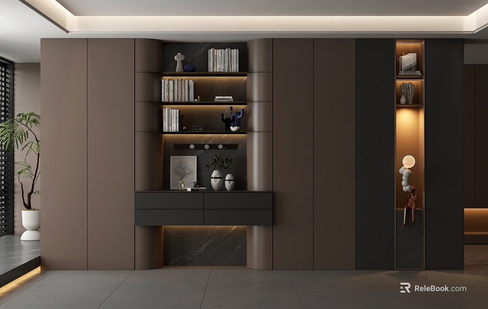 Modern Italian Bookcase texture