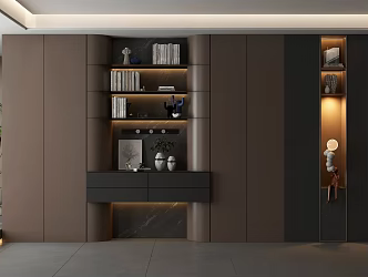 Modern Italian Bookcase 3d model