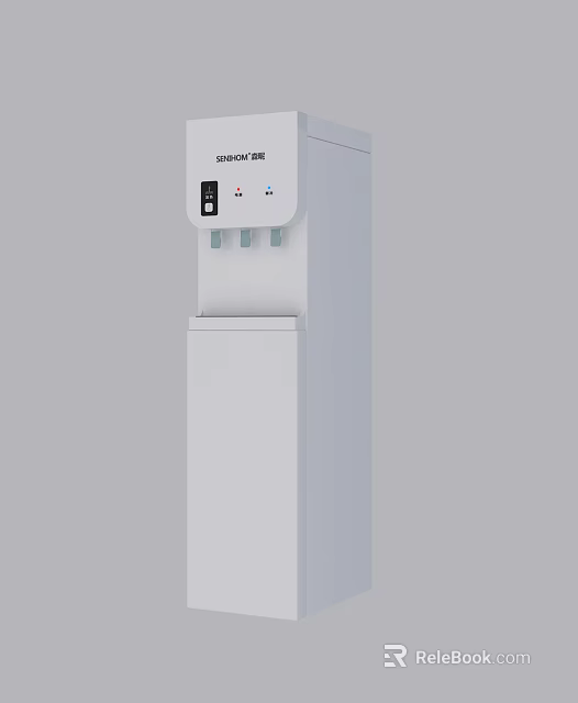 Freestanding Water Dispenser With Hot Cold Taps And Control Panel 3d model