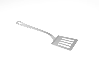 Stainless Steel Slotted Spatula With Long Handle For Kitchen Cooking 3d model