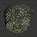 Ancient Chinese Bronze Bell Musical Instrument With Ornate Dot Patterns And Intricate Carvings Design