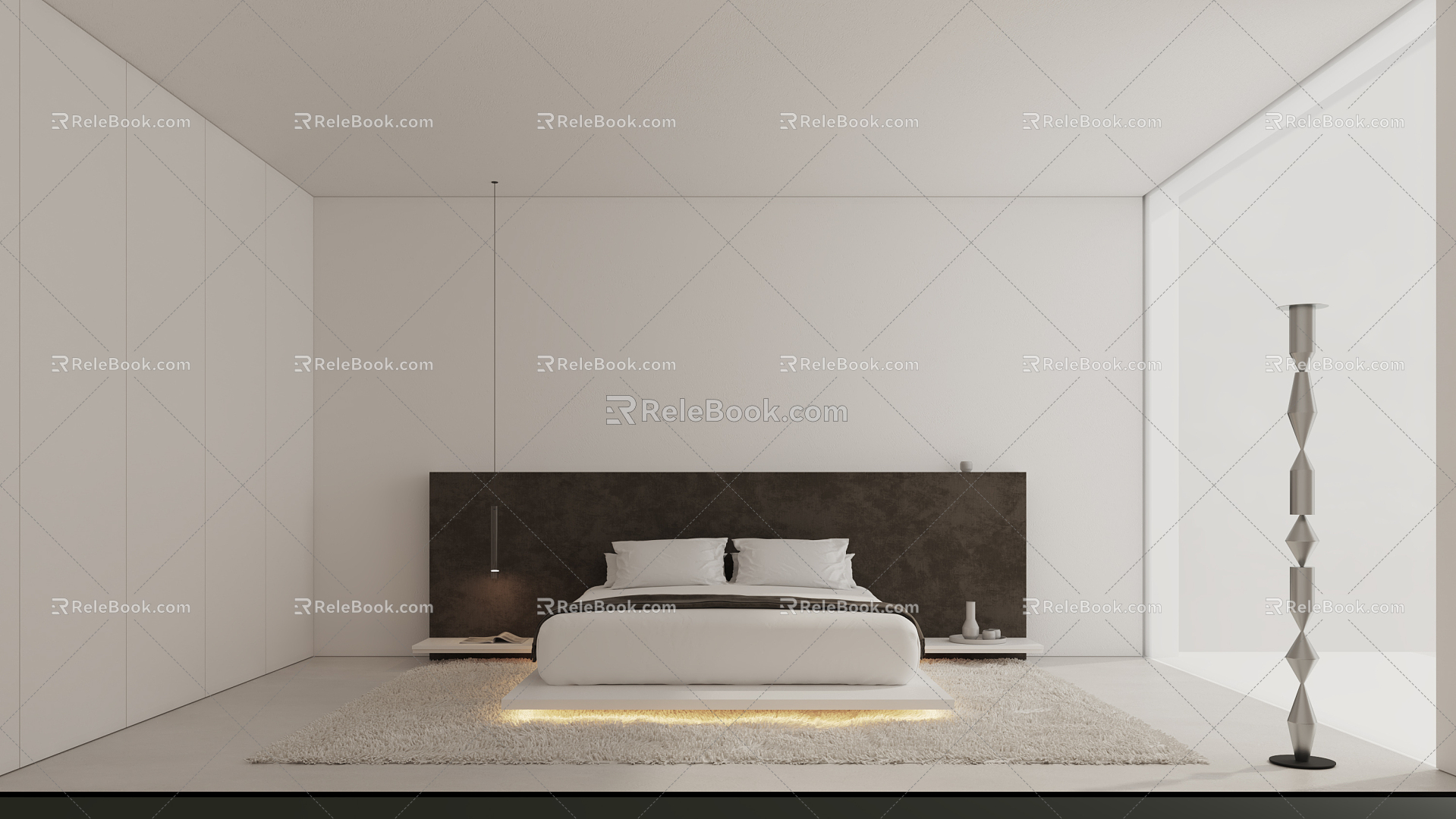 Modern Bedroom Minimalist Bedroom 3d model