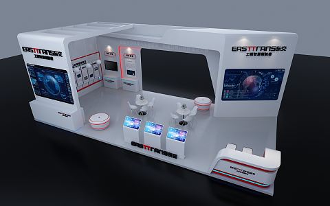 Modern Exhibition Technology Exhibition Hall 3d model