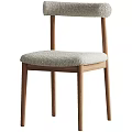 Modern Accent Chairs With Wooden Legs And Light Gray Upholstered Seats For Home Space