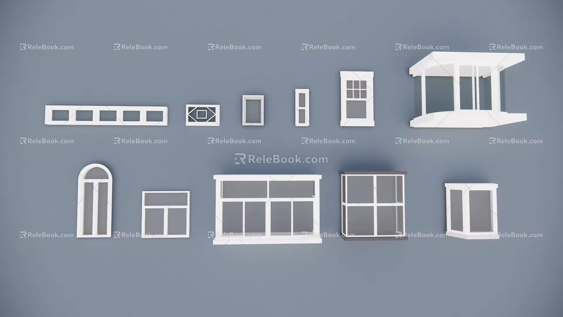 Variety of windows 3d model