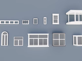Variety of windows 3d model