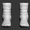 Pair of White Crew Socks with Soft Fabric and Comfortable Fit