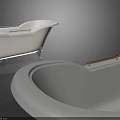 Vintage Freestanding Bathtubs With Gold Faucets And Brass Claw Feet Design