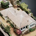 Scenic Garden Landscape With Tiled Roof House Courtyard Greenery Steps And Pathways