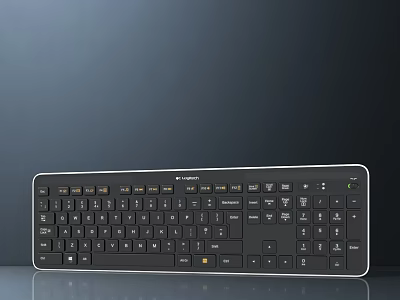 Logitech Computer Keyboard With Modern Design And Full Size Layout For Office Use 3d model