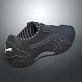Puma Black Casual Sneaker With Striped Interior Breathable Design And Rubber Sole