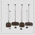 Modern Glass Pendant Lights with Gold Metal Frame and Contemporary Design