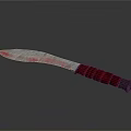 Space Exploration Knife With Silver Blade And Red Handle Design