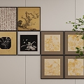 New Chinese Style Decorative Hanging Painting 3d model