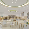 Kindergarten Classroom Activity Room Dormitory Recreation Room Log Style 3d model