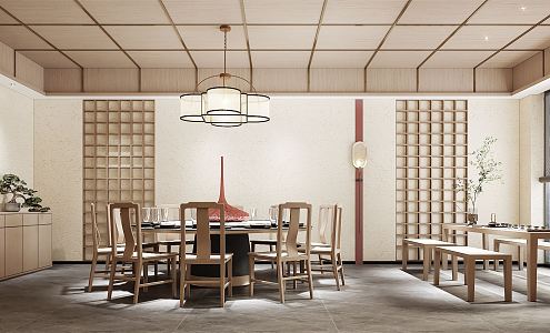 New Chinese Room Restaurant Box 3d model