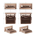Plush Upholstered Double Bed with Beige Headboard and Soft Bed Linens in Multiple Colors