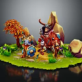 Modern Game Characters Hero of Asgard Cartoon Characters Animated Characters 3d model