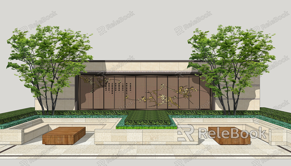 New Chinese style landscape wall model